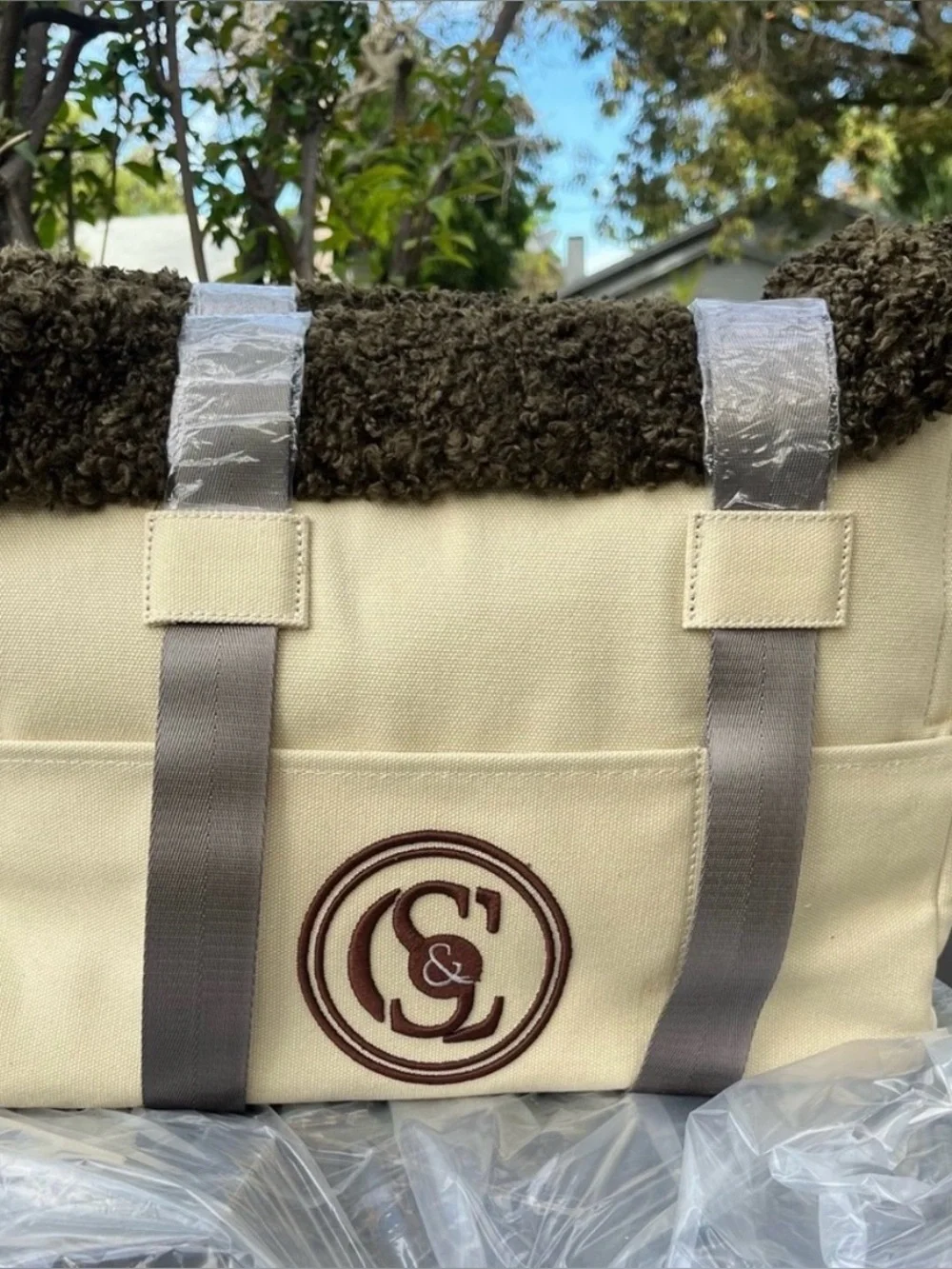 Scotch & Co The Luna Dog & Cat Canvas Carrier Handbag NEW IN BOX NWT